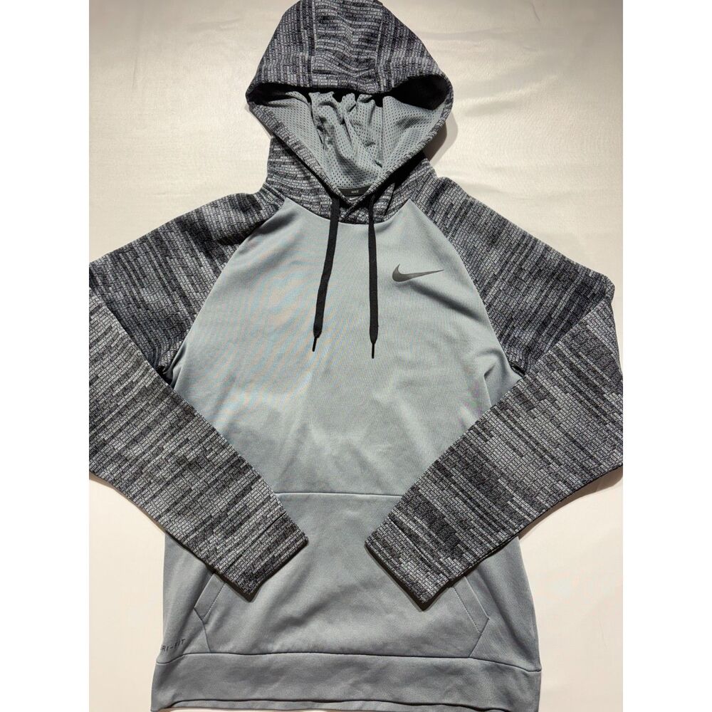 Nike Dri-FIT Gray Graphic Pullover Hoodie Men's Medium